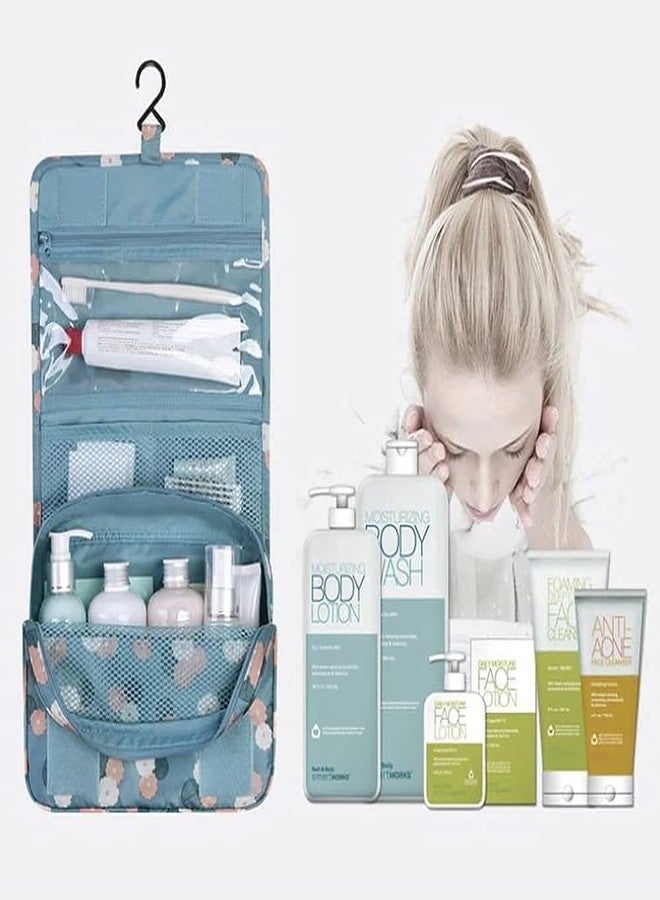 STESHWK Travel Toiletry Bag Waterproof Makeup Cosmetic Bag with Hanging Hook Portable Makeup Pouch Hanging Makeup Organizer for Women and Girls - Image 3